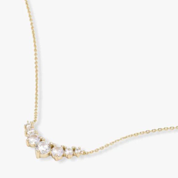 Melinda Maria Not Your Basic Multi Stone Pendant Necklace Gold - Picture 4 of 5